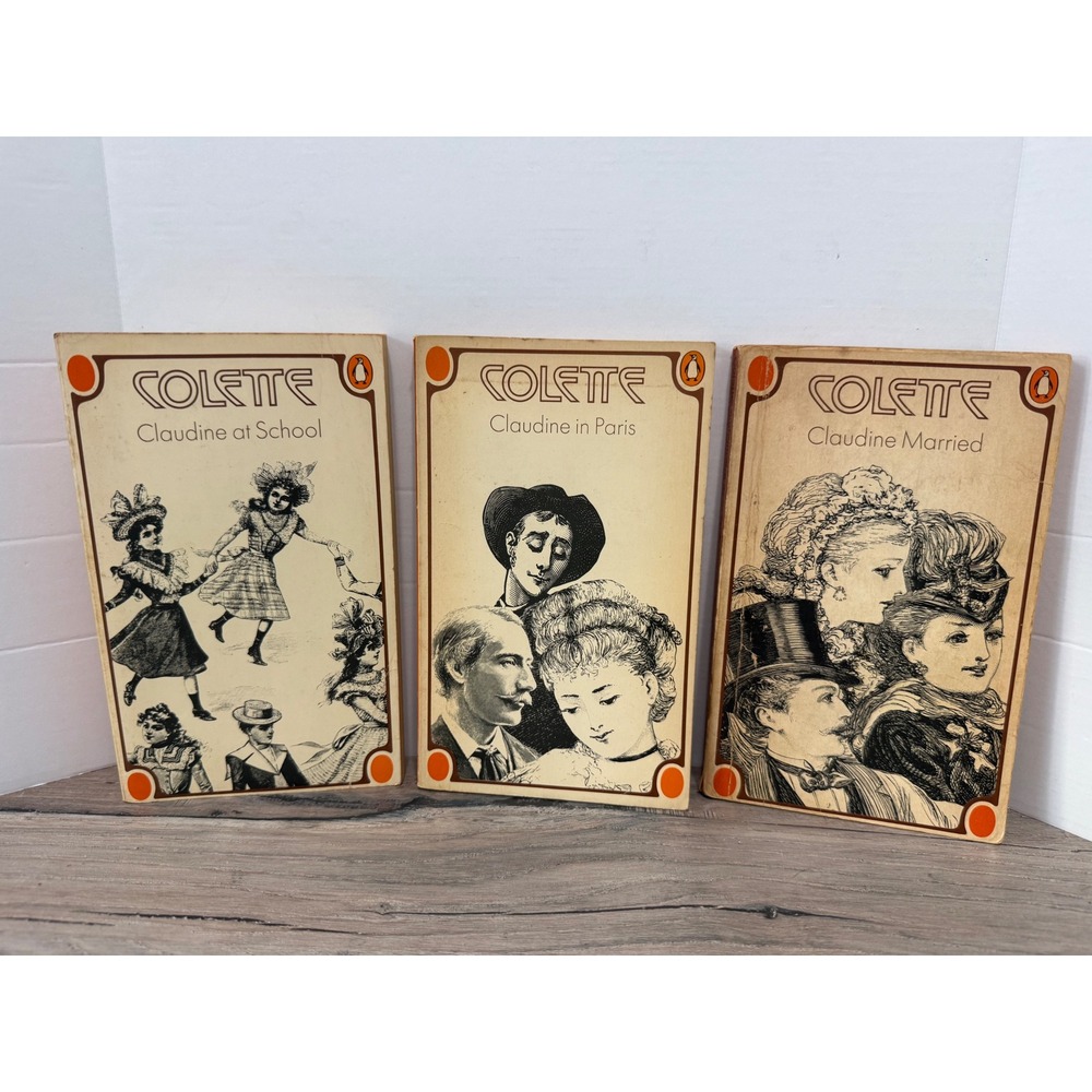 Vintage Colette Penguin Books Set Claudine at School Paris Married 1972 Reissue